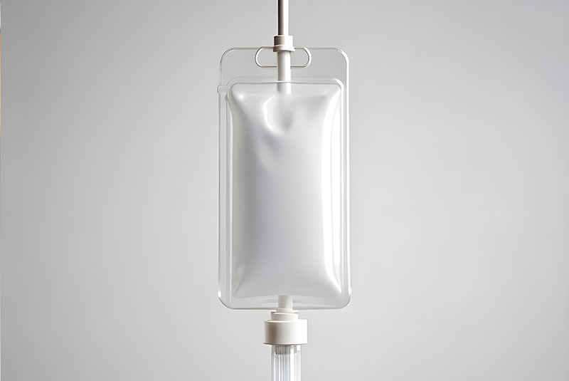 close up of IV sedation bag