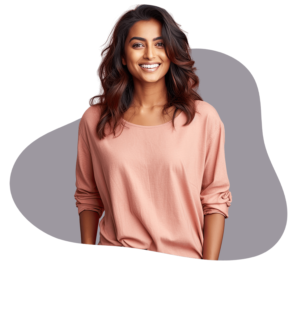 person smiling brightly within frame