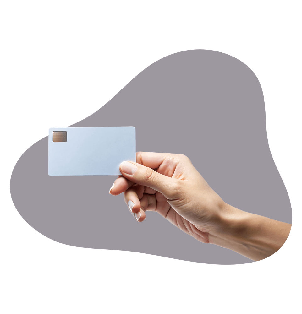 credit card image within frame