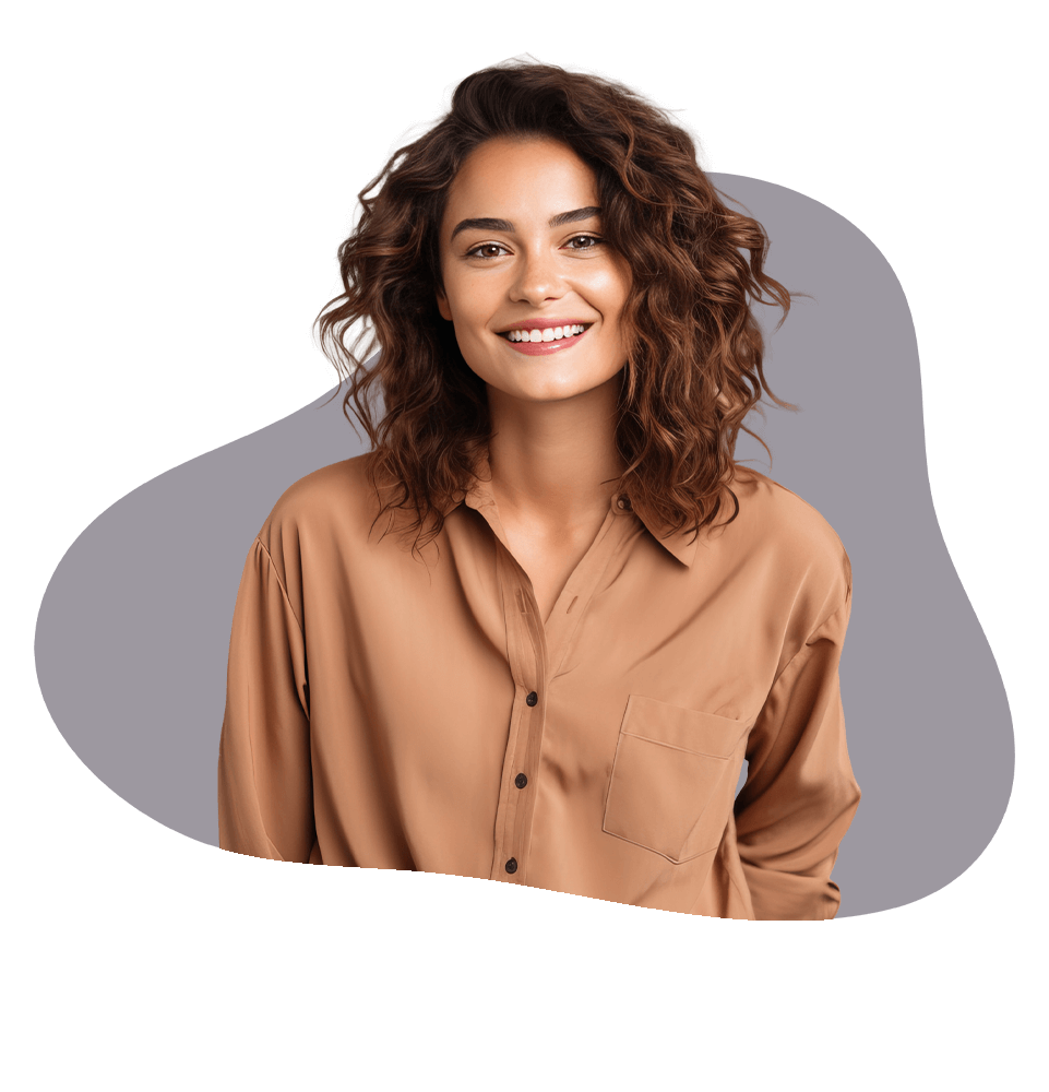 person smiling brightly within frame