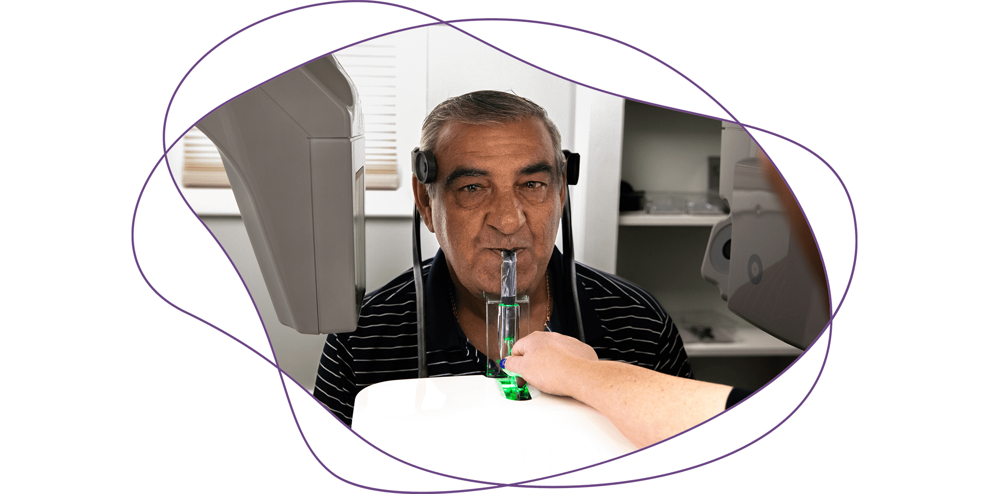 dental patent under going a cbct scan for treatment